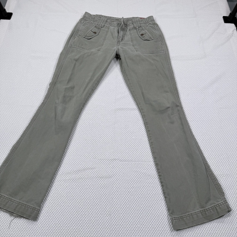 Levi's Womens 6M Fatigue Boot Cut Pants Olive Green Utility Cargo 100% Cotton